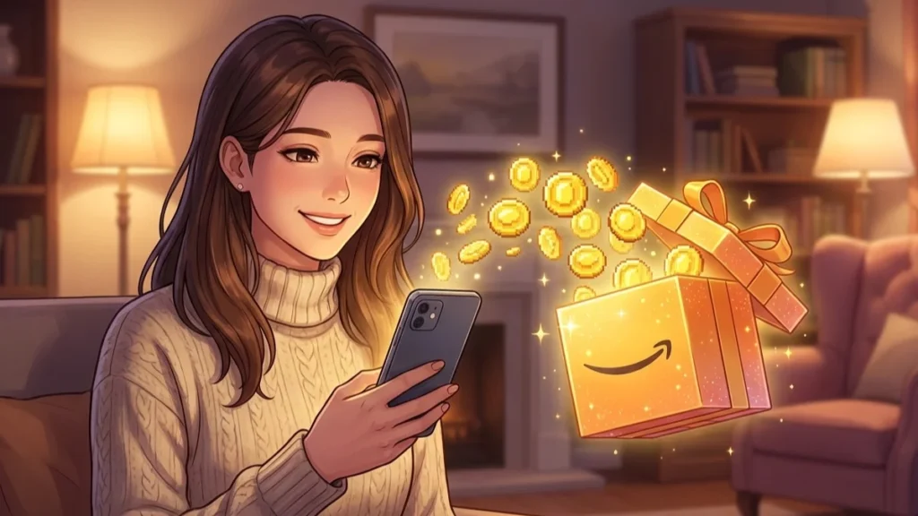 ハピタスポイントがAmazonギフト券に変わるイメージ