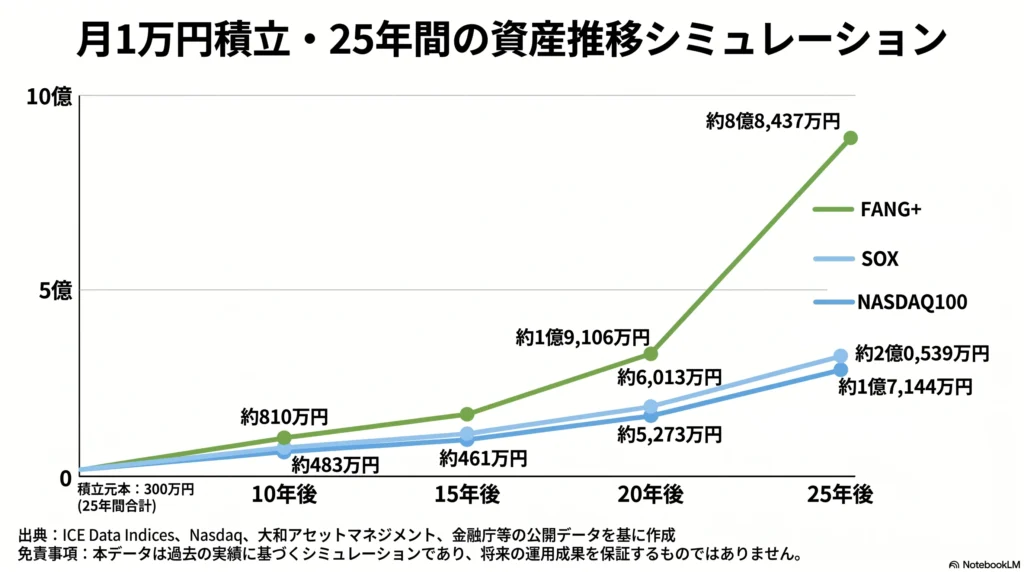 25年間の資産推移シミュレーション